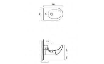 Підвісне біде Catalano Sfera 54 Sospeso (1BSF5400)