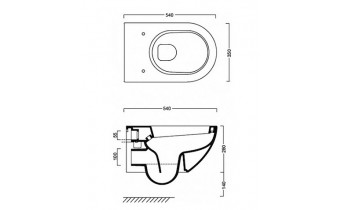 Підвісний унітаз безобідковий Catalano Sfera 54 NewFlush Sospeso, настінний (1VSF54R00)