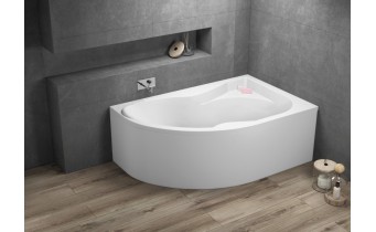 Ванна Polimat Dora асиметрична 170х110, R + ніжки (00315)