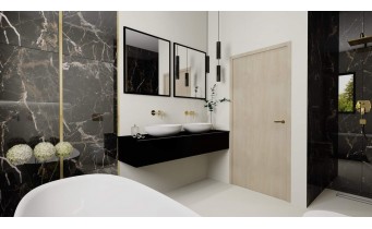 Прямокутне дзеркало у ванну Elita Rama Long 50/100 Black 19 мм, 50x100x1,9 см (168411)