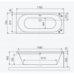 Ванна акрилова пряма Excellent Oceana Slim 180x80 см, Антрацит матовий / Antracyt mat, під забудову, пєдестал, бортик 18 мм Ванна акрилова пряма Excellent Oceana Slim 180x80 см, Антрацит матовий / Antracyt mat, під забудову, пєдестал, бортик 18 мм