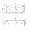 Ванна акрилова пряма Excellent Oceana Slim 180x80 см, Чорна матова / Black Matt, під забудову, пєдестал, бортик 18 мм Ванна акрилова пряма Excellent Oceana Slim 180x80 см, Чорна матова / Black Matt, під забудову, пєдестал, бортик 18 мм