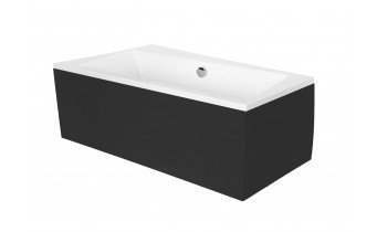 Панель для ванни Besco Infinity 150 R/L Black / Чорна, фронтальна + бічна + кріплення до обох панелей, екран для ванни (OAI-150-NSC)