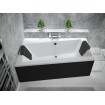 Панель для ванни Besco Infinity 150 R/L Black / Чорна, фронтальна + бічна + кріплення до обох панелей, екран для ванни (OAI-150-NSC)