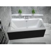 Панель для ванни Besco Infinity 150 R/L Black / Чорна, фронтальна + бічна + кріплення до обох панелей, екран для ванни (OAI-150-NSC)