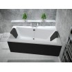 Панель для ванни Besco Infinity 150 R/L Black / Чорна, фронтальна + бічна + кріплення до обох панелей, екран для ванни (OAI-150-NSC)