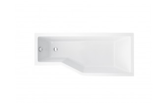 Акрилова ванна з душовою шторкою Besco Integra 150x75 R, асиметрична (WAI-150-PP3)