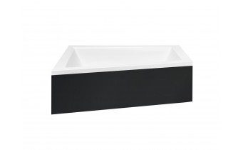 Панель для ванни Besco Intima 150 R/L Black / Чорна, фронтальна + бічна + кріплення до обох панелей, екран для ванни (OAIT-150-NSC)