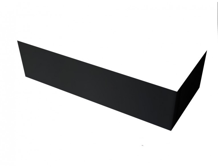 Панель для ванни Besco Intima 150 R/L Black / Чорна, фронтальна + бічна + кріплення до обох панелей, екран для ванни (OAIT-150-NSC)