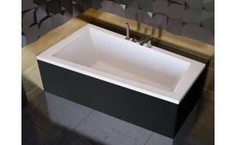 Панель для ванни Besco Intima 150 R/L Black / Чорна, фронтальна + бічна + кріплення до обох панелей, екран для ванни (OAIT-150-NSC)