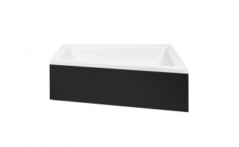 Панель для ванни Besco Intima 150 R/L Black / Чорна, фронтальна + бічна + кріплення до обох панелей, екран для ванни (OAIT-150-NSC)