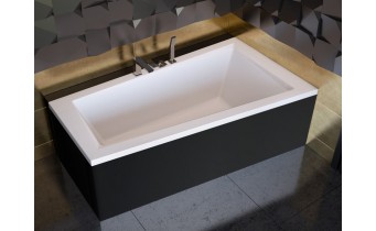 Панель для ванни Besco Intima 150 R/L Black / Чорна, фронтальна + бічна + кріплення до обох панелей, екран для ванни (OAIT-150-NSC)