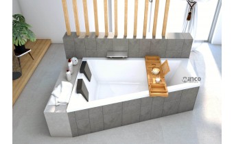 Ванна акрилова для двох осіб Besco Intima Duo 170x125 см L, Лівостороння, асиметрична + два чорних підголівника + посилені ніжки + сифон (система зливу) (WAID-170-NL-NG-SF) Ванна акрилова для двох осіб Besco Intima Duo 170x125 см L, Лівостороння, асиметрична + два чорних підголівника + посилені ніжки + сифон (система зливу) (WAID-170-NL-NG-SF)