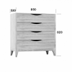 Комод WoodSoft Ostin, ясень (KOstSh85v82g53V) Комод WoodSoft Ostin, ясень (KOstSh85v82g53V)