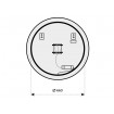 Кругле дзеркало з LED підсвіткою у ванну Elita Sharon Round 80 Black, 80x80x3 см (168122)