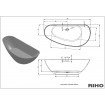 Ванна із каменю Riho Granada окремостояча 190x90 L см (BS20) Ванна із каменю Riho Granada окремостояча 190x90 L см (BS20)