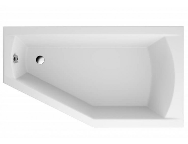 Ванна акрилова Polimat Selena 150x90 см R, Правостороння асиметрична + ніжки (00385)