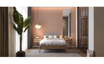 Односпальне ліжко WoodSoft Seul 80x190, ясень (Seul80190JAS)