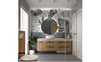 Кругле дзеркало з LED підсвіткою у ванну Elita Sharon Round 80 Black, 80x80x3 см (168122)