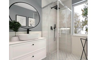 Кругле дзеркало з LED підсвіткою у ванну Elita Sharon Round 80 Black, 80x80x3 см (168122)