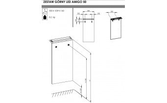 Дзеркало з LED підсвіткою у ванну Elita Amigo 50 White, 50x103,9x16 см (974753)