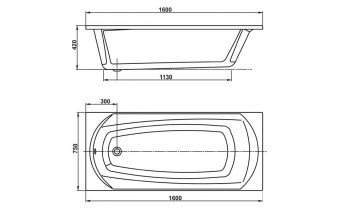 Ванна акрилова Vagnerplast Cavallo 160x70 см (VPBA167CAV2X-01)