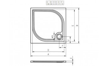 Душовий піддон Riho Kolping 1000х800, білий (DB31)
