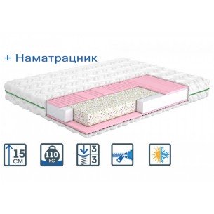Матрац MatroLuxe Dazy / Дейзі (серія Shine) Наматрасник в комплекті 80х200 (MLNEW-233) Матрац MatroLuxe Dazy / Дейзі (серія Shine) Наматрасник в комплекті 80х200 (MLNEW-233)