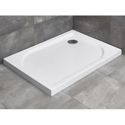 Душовий піддон прямокутний Radaway Delos D 90x75x4,5 см, білий (4D97545-03)