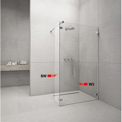 Фронтальна частина душової кабіни Radaway Euphoria Walk-in W3 110 (383133-01-01)