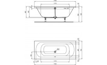 Ванна акрилова Ideal Standard Hotline New Duo 170x75, пряма (K274901)