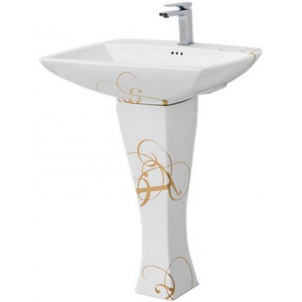 Підвісний умивальник ArtCeram Jazz, gold lettering (JZL0040106)
