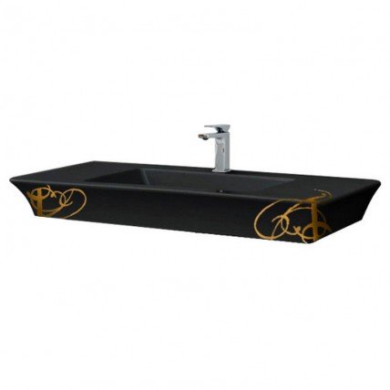 Підвісний умивальник ArtCeram Jazz, gold lettering black (JZL0150306)
