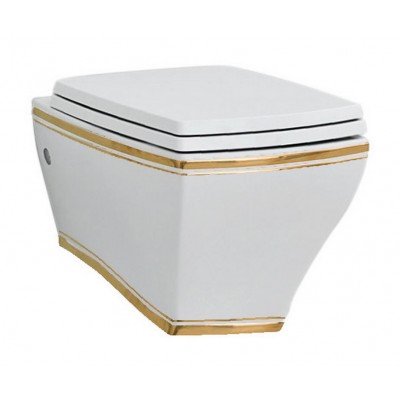 Підвісний унітаз ArtCeram Jazz, gold stripes (JZV0010111) Підвісний унітаз ArtCeram Jazz, gold stripes (JZV0010111)