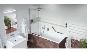 Шторка для ванни EXCELLENT LINER 1100x1400, двосекційна розсувна (KAEX.2920.1100.LP)