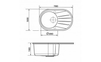 Кухонна мийка Granado Murcia 780x500 мм, ivory (1704)