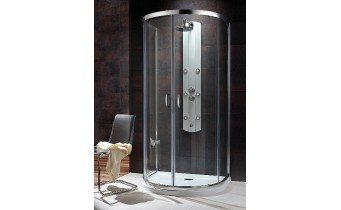 Душова кабіна півколо Radaway Premium Plus P 1000x900x1900, коричневе скло, півкругла (33300-01-08N)
