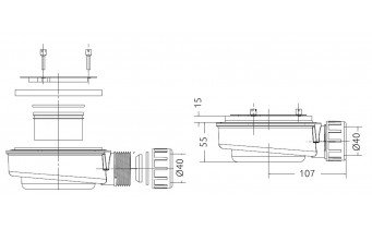 Сифон для душового піддону Radaway (HS1)