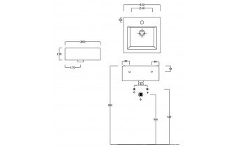 Підвісний умивальник ArtCeram Fuori box 40, white (TFL0210100)