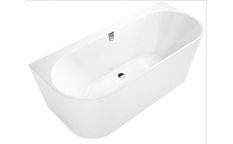 Вільно стояча пристінна ванна з кварилу Villeroy&Boch Oberon 2.0 + ніжки 180x80 см (UBQ180OBR9CD00V-01)