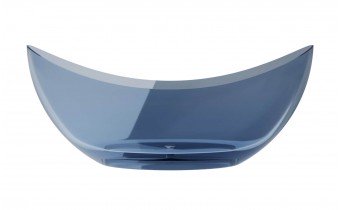 Ванна овальна окремостояча з матеріалу ResiCast Besco Axya Blue Wave 180x80x75 см, + сифон Black Matt, Синя, прозора ванна (WAA-180-BWB)