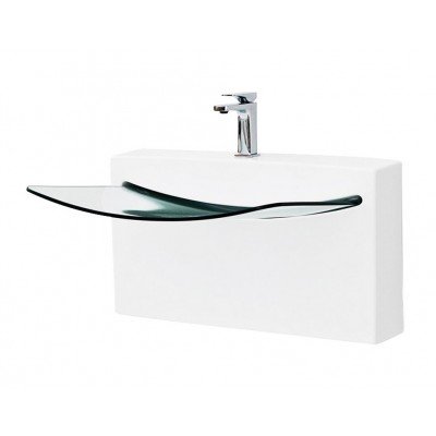 Підвісний умивальник ArtCeram Oneshot crystal wall, white (WLL0040100)