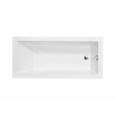 Ванна акрилова Besco Modern 130x70 сантиметрів, пряма, класична, сучасна з практичною формою, малого розміру (WAM-130-MO)