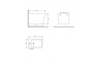 Підвісне біде Omnires Fontana 49 x 35 см, білий глянець (OTTAWABIBP)