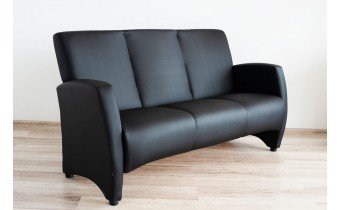 Прямий трьохмістний диван нерозкладний Embawood Сінді / Sindi, чорний (EW-41)