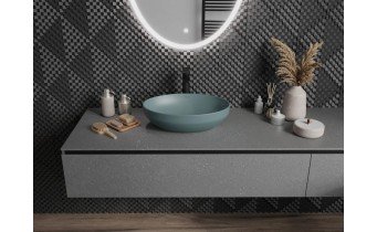 Овальний умивальник на стільницю Mexen Cornelia 50x37 см, світло - зелений матовий