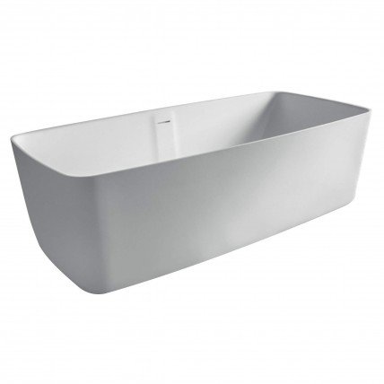 Окремостояча кам'яна ванна Volle Solid Surface 168x80 з сифоном click / clack (12-40-034)
