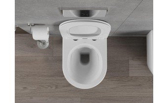 Унітаз безобідковий підвсіний Mexen Rico Rimless з тонким сидінням soft-close, Duroplast Super Slim, білий матовий