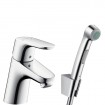 Змішувач для умивальника Hansgrohe Focus Е2 з гігієнічним душем (31926000)