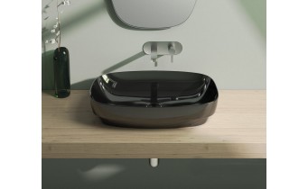 Умивальник на стільницю Catalano Colori Green Lux 65 чорний (165AGRLXNE)